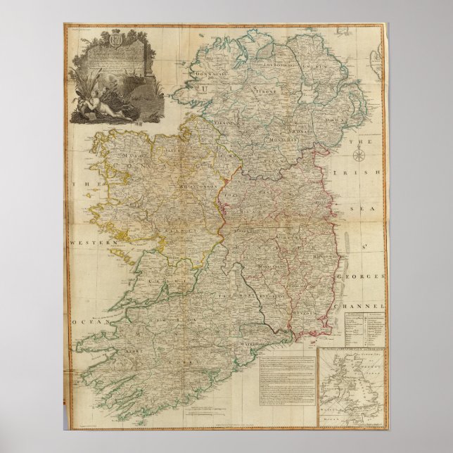 Póster Irlanda compuesta (Frente)