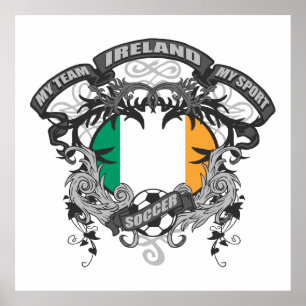 Póster Irlanda del fútbol