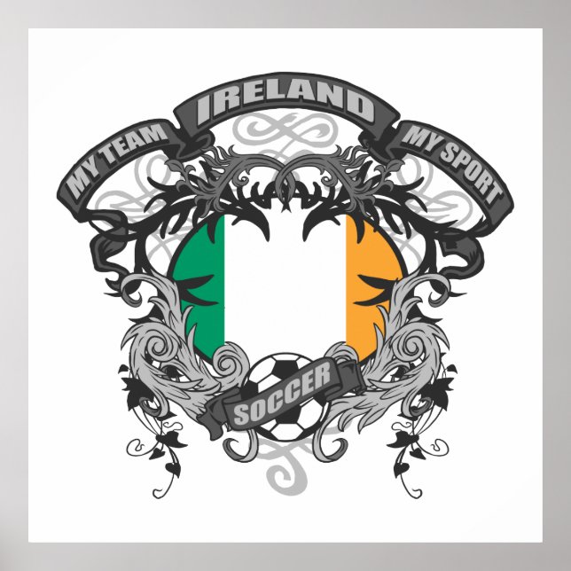 Póster Irlanda del fútbol (Frente)