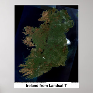 Póster Irlanda del Landsat 7