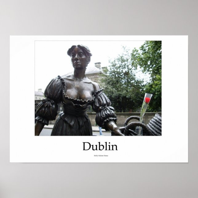 Póster Irlanda (Dublín) - Estatua Molly Malone (Frente)