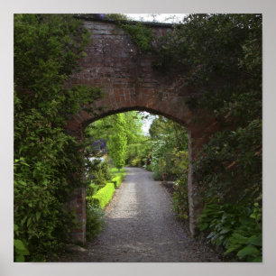 Póster Irlanda, el Castillo de Dromoland muy verde