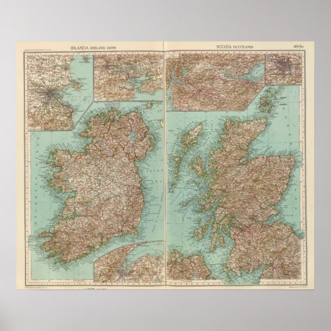 Póster Irlanda, Escocia, 4950 (Frente)