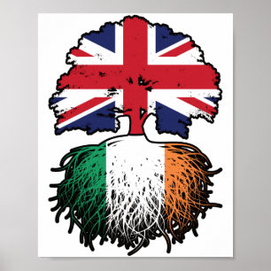 Póster Irlanda Irlanda Reino Unido Reino Unido Reino Unid