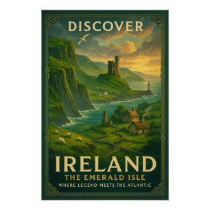 Póster IRLANDA — La Isla Esmeralda