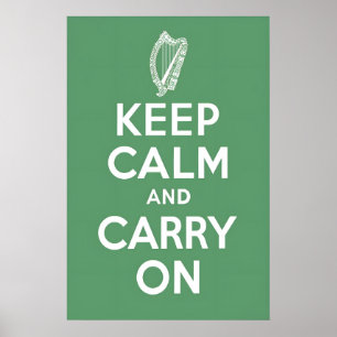 Póster Irlanda Mantén la calma y sigue adelante Im