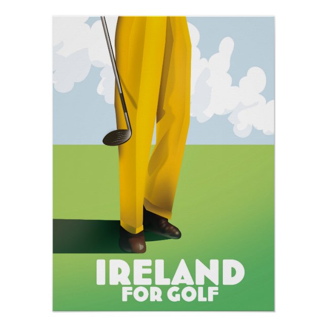 Póster Irlanda Para El Golf (Anverso)