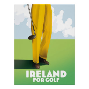 Póster Irlanda Para Golf