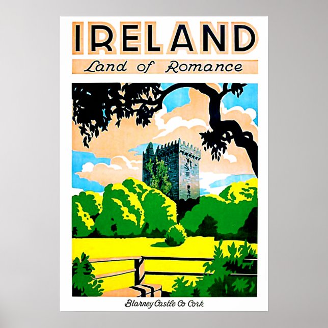 Póster Irlanda, tierra de romance, castillo de Blarey, añ (Frente)