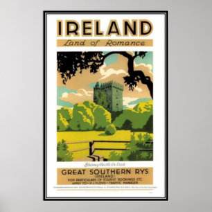 Póster Irlanda Vintage -