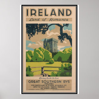 Póster Irlanda Vintage -