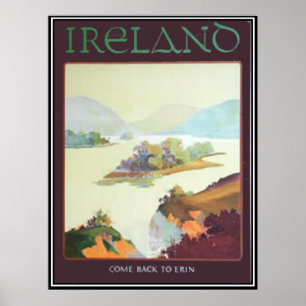 Póster Irlanda, vuelve a Erin Print