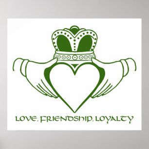 Póster Irlandés Claddagh print / poster