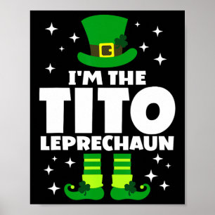 Póster Irlandés divertido Tito Leprechaun Feliz Día de St