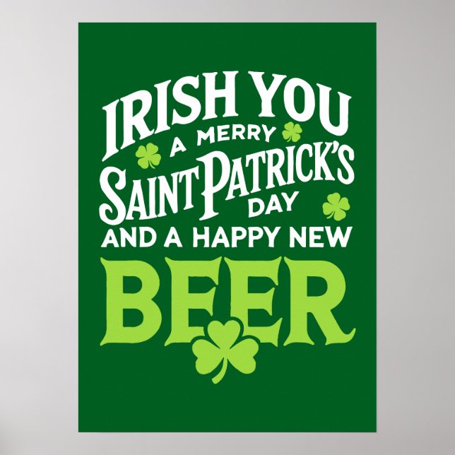 Póster Irlandés, moras, el día de San Patricio, nueva cer (Frente)
