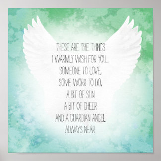 Póster Irlandeses bendicen a Angel a alguien que quiere a