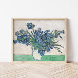 Póster Irlandeses | Vincent Van Gogh<br><div class="desc">Irises (1890) | Obra de arte original del artista holandés post-impresionista Vincent Van Gogh (1853-1890). El cuadro retrata una vida tranquila con un ramo de flores azules sobre una mesa verde con un fondo blanco cremoso. Utilice las herramientas de diseño para agregar texto personalizado o personalizar la imagen.</div>