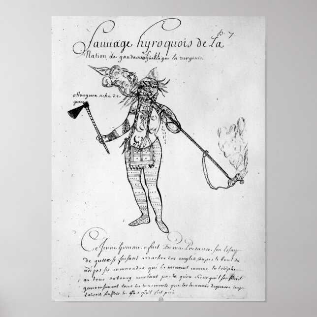 Póster Iroqueses indios de Canadá (Frente)