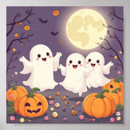 Póster Irresistibly Ghosts – Beautiful Pastel Halloween