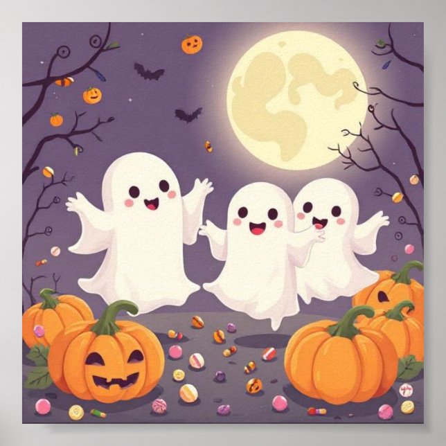 Póster Irresistibly Ghosts – Beautiful Pastel Halloween  (Frente)