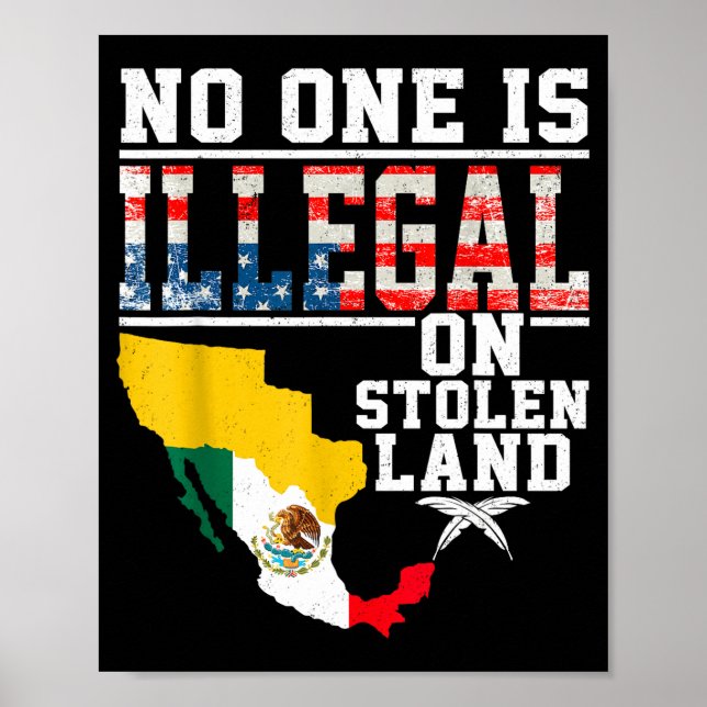 Póster Is Illegal On Stolen Land Native Americans  (Frente)