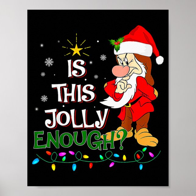 Póster Is This Jolly Enough Mpy Elf Pajama Christmas Ligh (Frente)