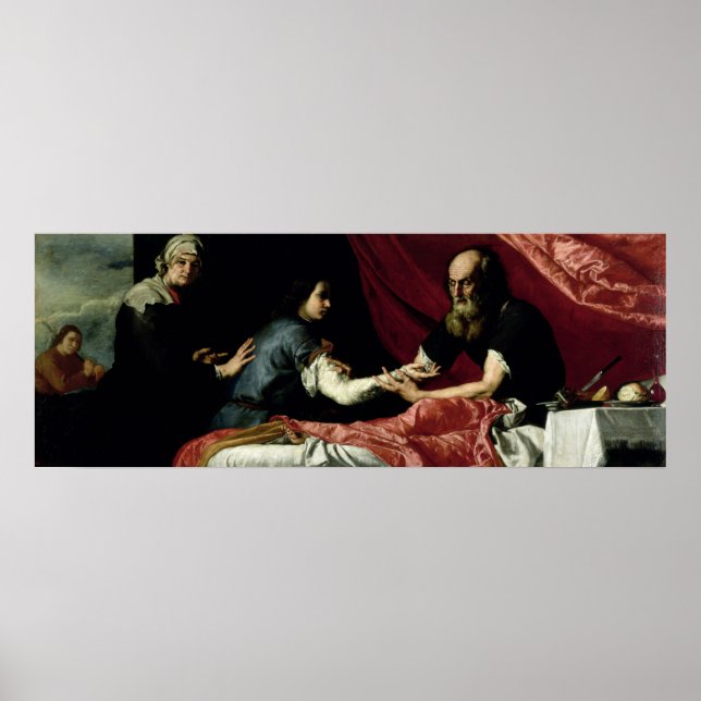 Póster Isaac Blessing Jacob, 1637 (Frente)