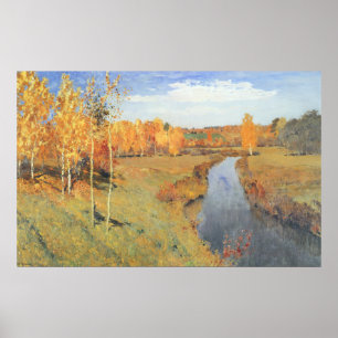 Póster Isaac Levitan Otoño Dorado