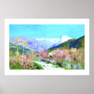 Póster Isaac Levitan. Pintura "Springtime"