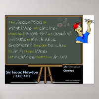 Isaac Newton poster de Matemáticas