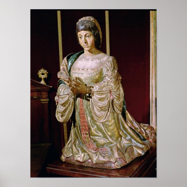Póster Isabel de Castilla en oración, 1520-22 (Frente)