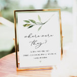 Póster ISABELLA Greenerenery Donde Estaban Los Juegos De<br><div class="desc">En esta zona, el cartel de juego de ducha de novia presenta una sencilla hoja de color verde y un diseño minimalista moderno. El diseño clásico y elegante lo convierte en el lugar perfecto para una ducha de matrimonio o una ducha para parejas. Edite fácilmente la mayoría del texto para...</div>