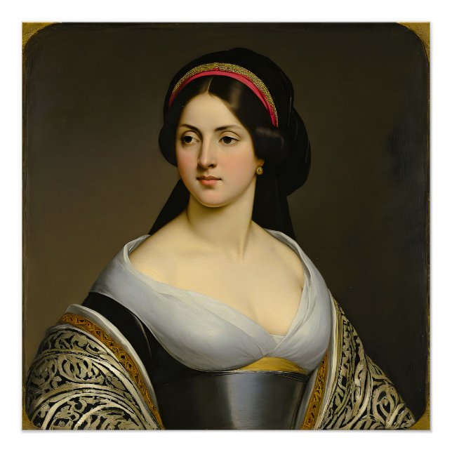 Póster Isabella Marie Rousseau Arte Fino Retrato de Mujer (Anverso)