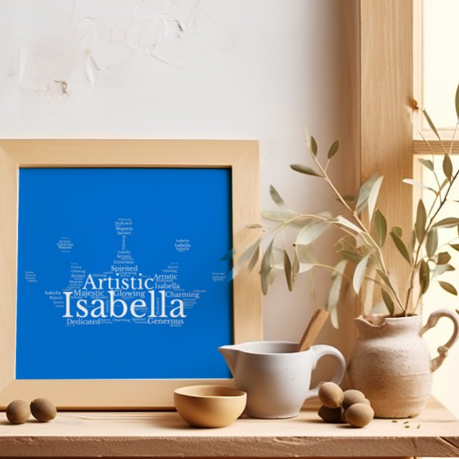 Póster Isabella Name Cloud Personalizable Poster (Subido por el creador)