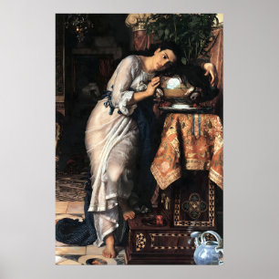 Póster Isabella y la maceta de albahaca por William Hunt