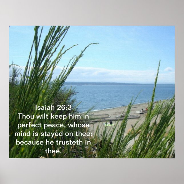 Póster Isaiah 26:3 Poster (Frente)