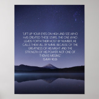 Póster Isaiah 40:26 Poster Inspirador