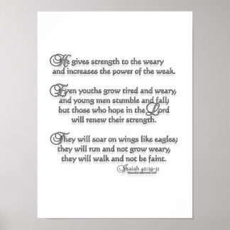 Póster Isaiah 40:29-31