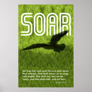Póster Isaiah 40:31 Bible Verse Eagle