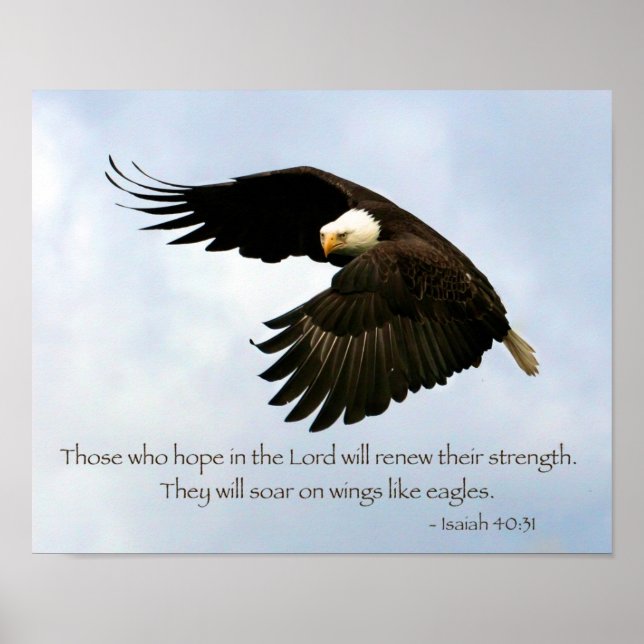 Póster Isaiah 40:31 Poster de águila (Frente)