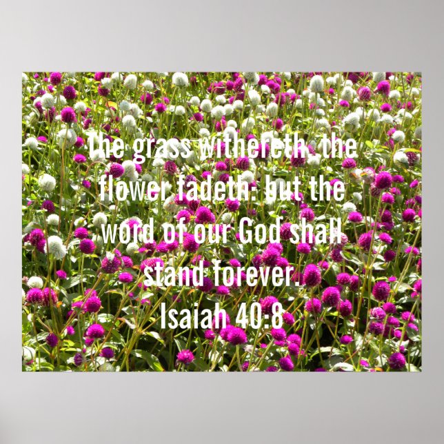 Póster Isaiah 40:8 (Frente)