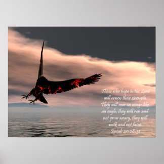 Póster Isaiah 40 Bible Verse Poster