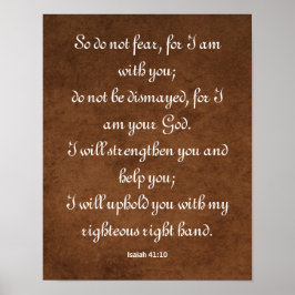 Póster Isaiah 41:10 Bible Verse for Strength
