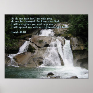 Póster Isaiah 41:10 Cascada