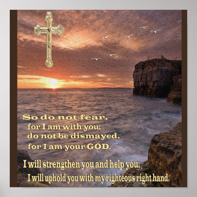 Póster isaiah 41 10 cristiana poster (Frente)
