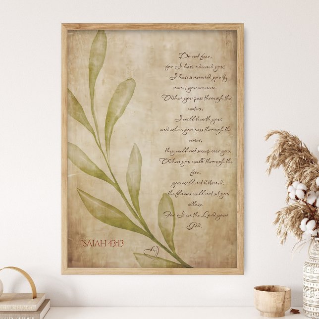 Póster Isaiah 43:1-3 Bible Verse Wall Art Printable Scrip (Subido por el creador)