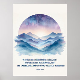 Póster Isaiah 54:10 Christian Wall poster
