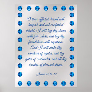 Póster Isaiah 54:11-12 Poster