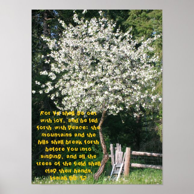 Póster Isaiah 55:12 poster (Frente)