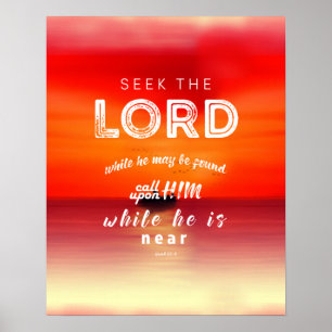 Póster Isaiah 55: 6 bible verse scripture art gifts